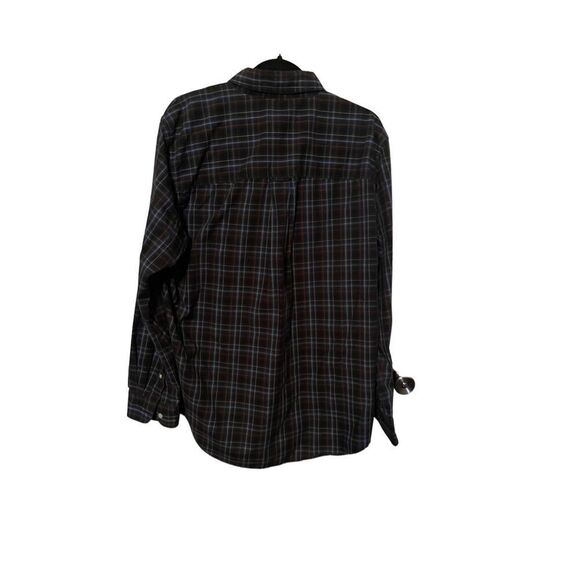 Chaps Mens Plaid Curved Hem Easy Care Long Sleeve Button Down Shirt Size Large - Picture 4 of 13